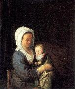 Ostade, Adriaen van Woman Holding a Child in her Lap Germany oil painting artist